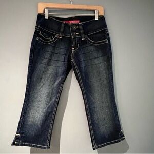 GUESS Jeans Size 28 Low Rise Capri Jean Shorts Retro Lower Rise 2000s Denim